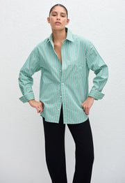 Classic Stripe Shirt - Aegean Stripe - Matteau